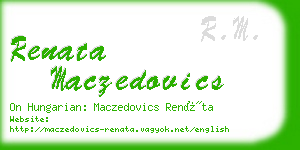 renata maczedovics business card